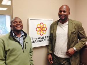 Lamech Katamba and Jean Leonard Ngabo in our Sacramento, California office.