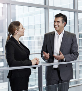 Woman Man Office Sidebar