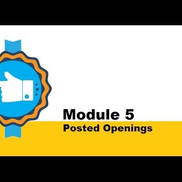 Lifelaunch! Module #5: Posted Openings