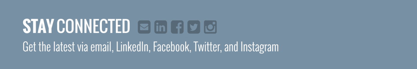 Stay Connected Get The Latest Via Email, Linkedin, Facebook, Twitter, And Instagram