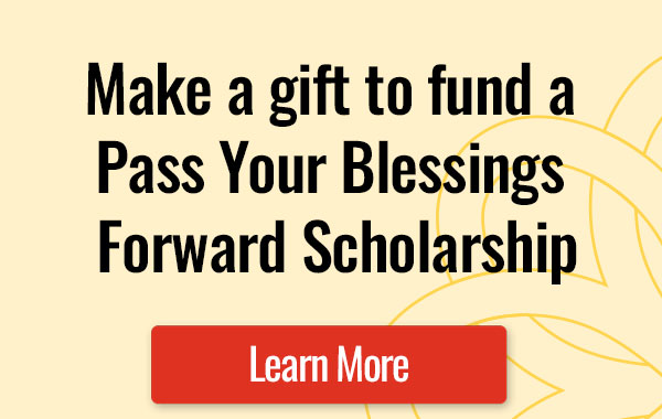 Pass Your Blessings Forward Donate Sidebar Top